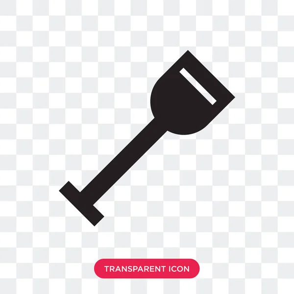 Shovel vector icon isolated on transparent background, Shovel lo — Stock Vector