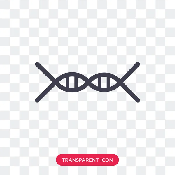 Icono de vector de ADN aislado sobre fondo transparente, Dna logo des — Vector de stock