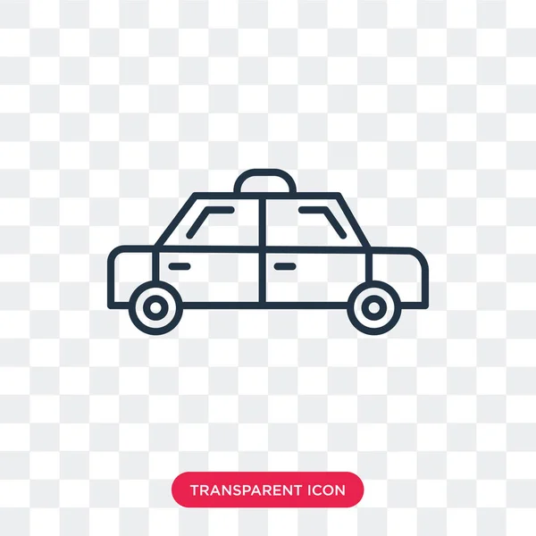 투명 한 배경, 택시 로고 디자인에 고립 된 택시 벡터 아이콘 — 스톡 벡터