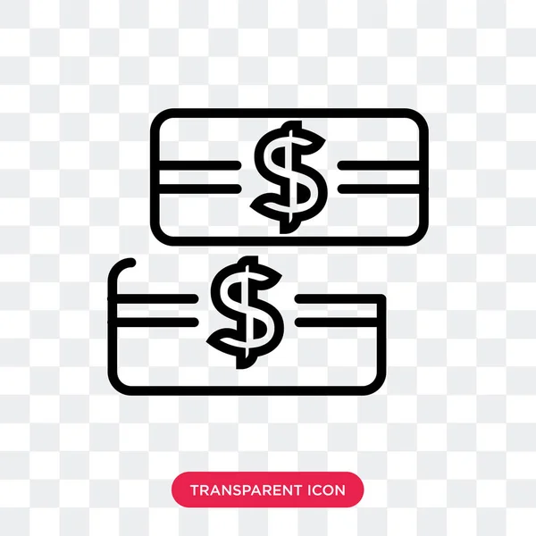 Money vector icon isolated on transparent background, Money logo — Stock Vector