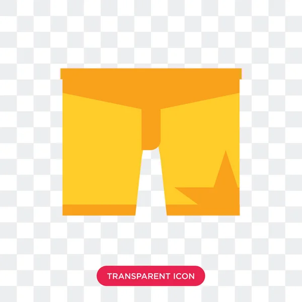 Shorts vector icon isolated on transparent background, Shorts lo — Stock Vector