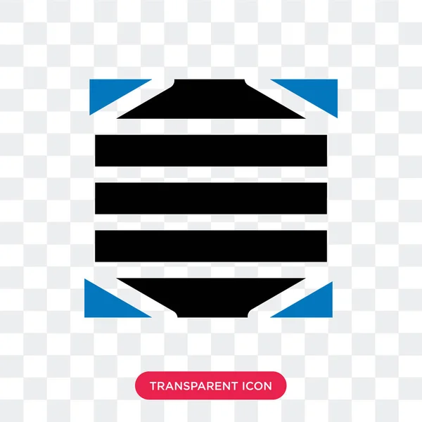 Vak vector pictogram geïsoleerd op transparante achtergrond, vak logo des — Stockvector