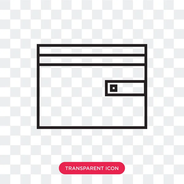 Portemonnee vector pictogram geïsoleerd op transparante achtergrond, portemonnee lo — Stockvector