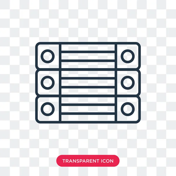 Ícone de vetor de arquivo isolado em fundo transparente, design de logotipo de arquivo —  Vetores de Stock