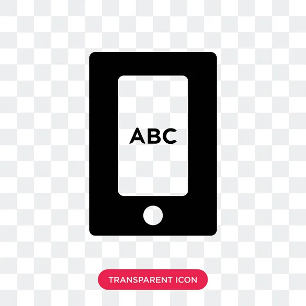 Icona vettoriale della compressa isolata su sfondo trasparente, Tablet lo — Vettoriale Stock