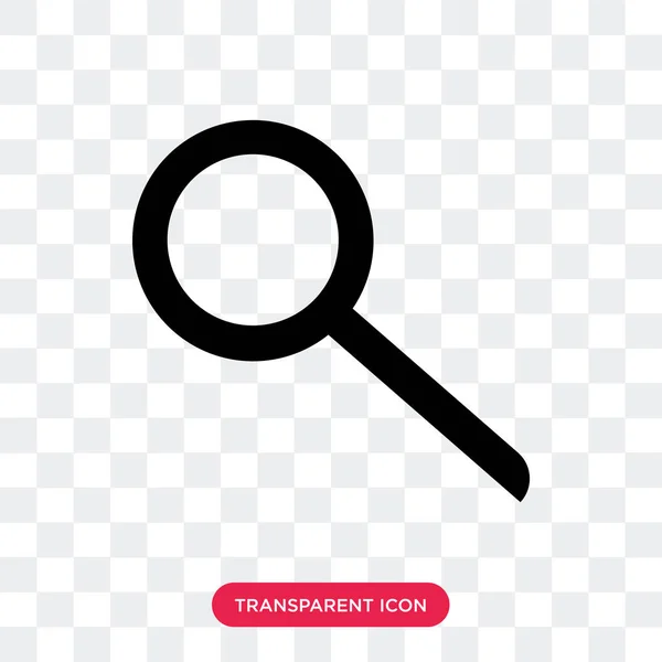 Icono de vector de búsqueda aislado en fondo transparente, Buscar lo — Vector de stock