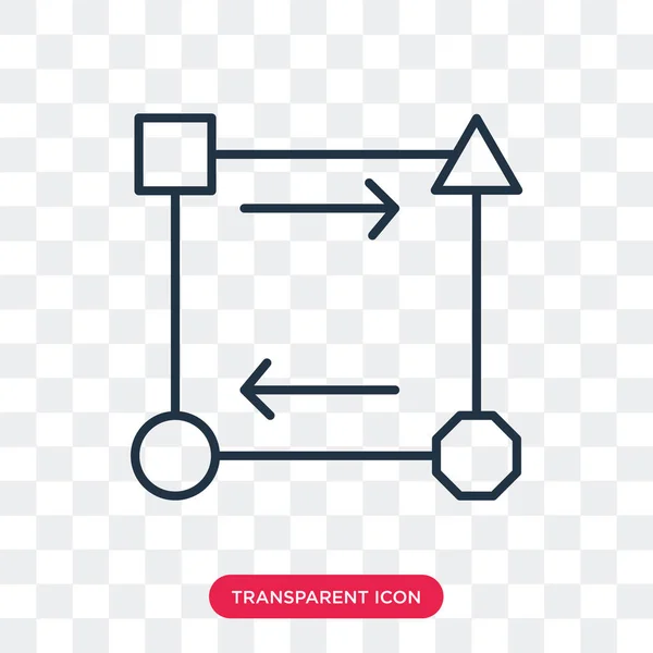 Transformeren van vector pictogram geïsoleerd op transparante achtergrond, transformatie logo ontwerp — Stockvector