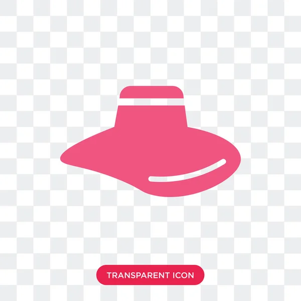 帽子ロゴ デ、透明な背景に分離された帽子ベクトル アイコン — ストックベクタ