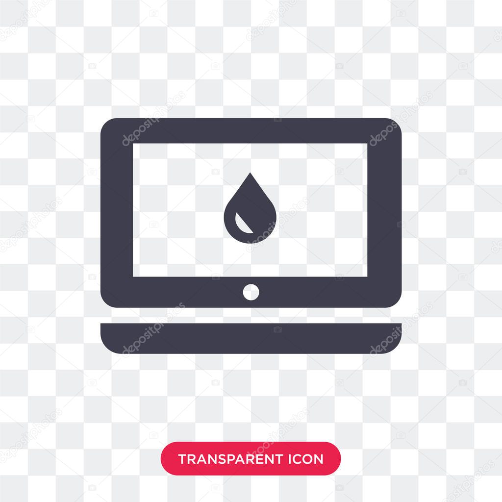 Blood donation vector icon isolated on transparent background, B