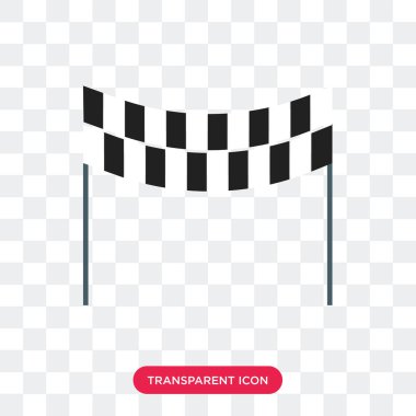 Saydam arka plan üzerinde Fini izole bitiş çizgisine vektör simgesi