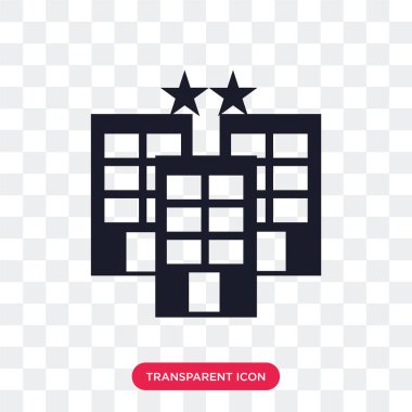 Hotel vector Icon şeffaf arka plan üzerinde otel logo izole