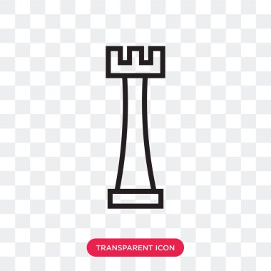 saydam arka plan üzerinde satranç logo izole satranç vektör simgesi