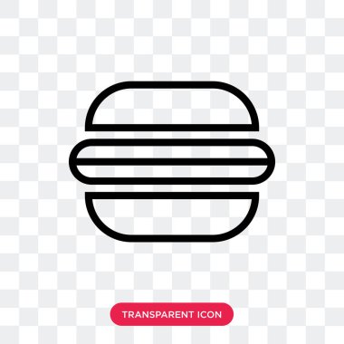 Saydam arka plan üzerinde sosisli sandviç izole sosisli sandviç vektör simgesi 