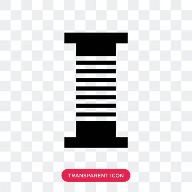 Saydam arka plan üzerinde Thr izole iş parçacığı biriktirme vektör simgesi