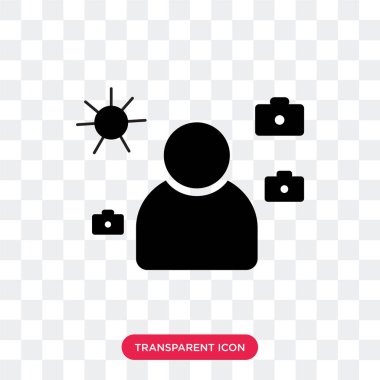 Saydam arka plan üzerinde Pho izole fotoğrafçı vektör simgesi