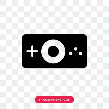 Saydam arka plan üzerinde izole el konsolu vektör simgesi,