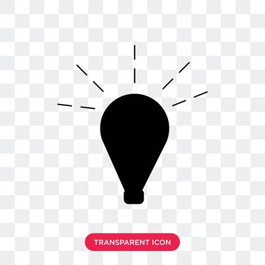 Saydam arka plan üzerinde fikir logosu d izole fikir vektör simgesi