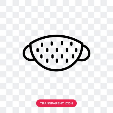 Saydam arka plan üzerinde Straine izole süzgeç vektör simgesi