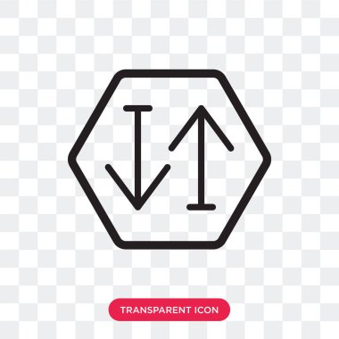 Saydam arka plan üzerinde sıralama logosu d izole vektör simge sıralama