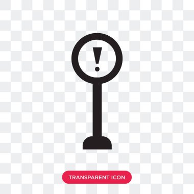 Saydam arka plan üzerinde tehlike lo izole tehlike vektör simgesi