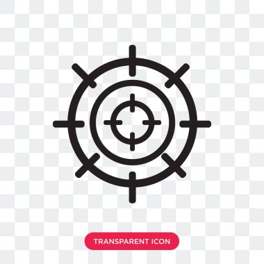 Saydam arka plan üzerinde hedef lo izole hedef vektör simgesi