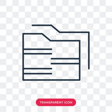 Saydam arka plan üzerinde klasör logo tasarımı izole klasör vektör simgesi