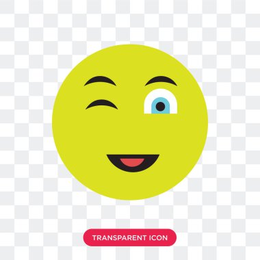 Saydam arka plan üzerinde Wink logosu d izole vektör simge wink