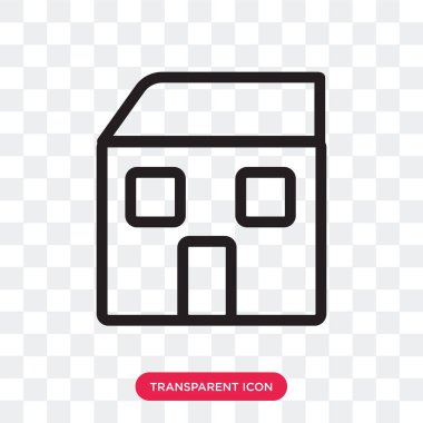 Saydam arka plan üzerinde House logosu izole House vektör simgesi