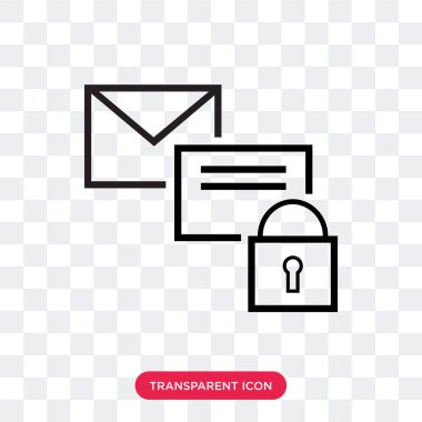 Saydam arka plan üzerinde posta logosu d izole posta vektör simgesi