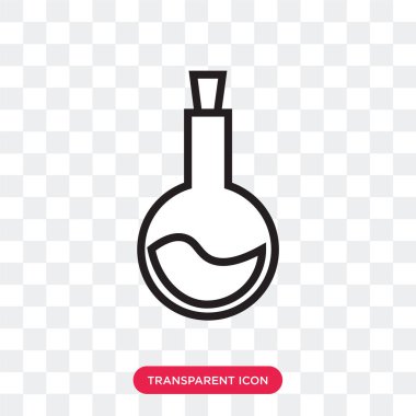 Saydam arka plan üzerinde şişe lo izole şişe vektör simgesi