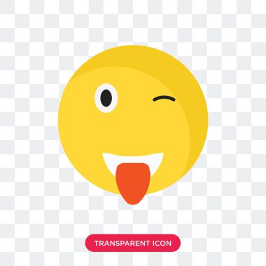 İzole şeffaf arka plan, Wink wink gülümseme vektör simgesi 