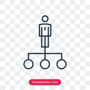 Saydam arka plan üzerinde hiyerarşik yapısı logo tasarımı izole hiyerarşik yapısı vektör simgesi