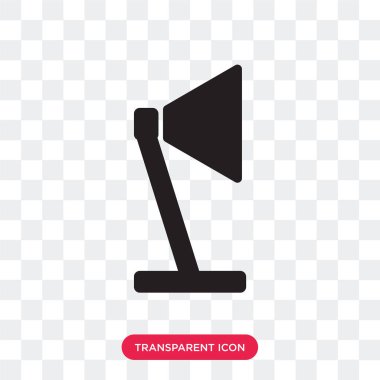 Saydam arka plan üzerinde Resepsiyon l izole Resepsiyon lambası vektör simgesi