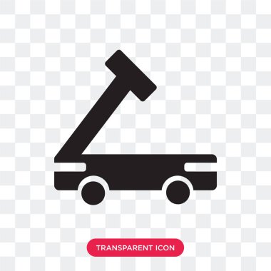 Saydam arka plan üzerinde Treadm izole koşu bandı vektör simgesi