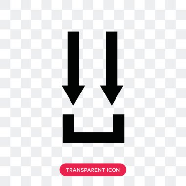 Download şeffaf arka plan üzerinde Downloa izole vektör simge