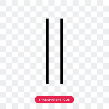 Saydam arka plan üzerinde Vertica izole dikey vektör simgesi