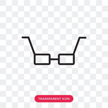 Saydam arka plan üzerinde gözlük izole gözlük vektör simgesi 