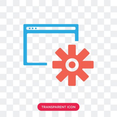 Ayarları şeffaf arka plan üzerinde izole simge vektör ayar