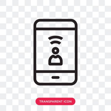 Saydam arka plan üzerinde akıllı izole Smartphone vektör simgesi