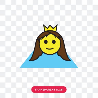 Saydam arka plan üzerinde gelin logo izole gelin vektör simgesi