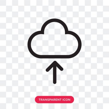 saydam arka plan üzerinde bulut logo izole bulut vektör simgesi