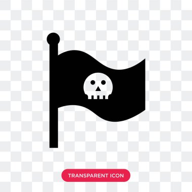 Saydam arka plan üzerinde korsan lo izole korsan vektör simgesi