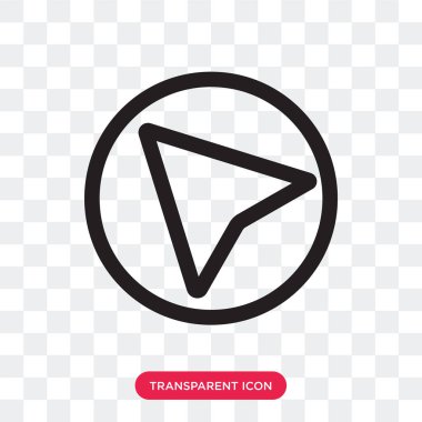 Saydam arka plan üzerinde imleç lo izole imleç vektör simgesi