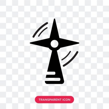 Saydam arka plan üzerinde rüzgar izole Rüzgar enerji vektör simgesi