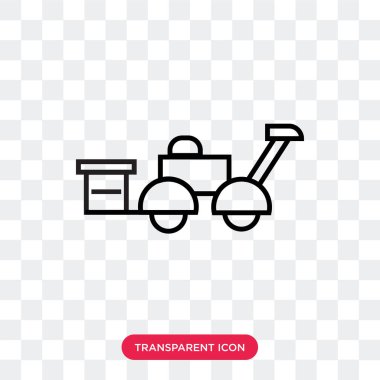 Saydam arka plan üzerinde Motor izole motosiklet vektör simgesi