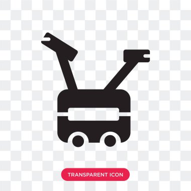 Sabit bisiklet vektör simgesi üzerinde şeffaf arka plan izole, 