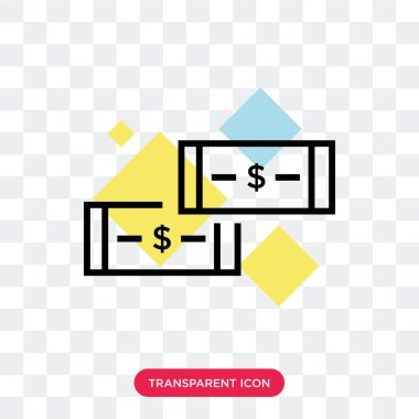 Saydam arka plan üzerinde doları lo izole doları vektör simgesi