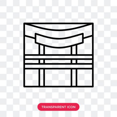 Saydam arka plan üzerinde tapınak logo tasarımı izole tapınak vektör simgesi