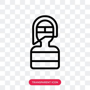 Saydam arka plan üzerinde yangın izole itfaiyeci vektör simgesi