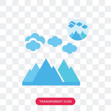 Saydam arka plan üzerinde buzdağı izole buzdağı vektör simgesi 